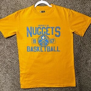NBA Nuggets Golden Yellow and Royal Blue Graphic Tee
